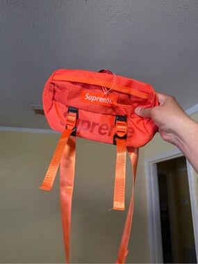 Supreme Bright Orange Belt Bag with Webbing Straps